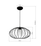Milagro Lampa Wisząca KRONOS BLACK 1xE14 MLP4422