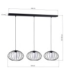 Milagro Lampa Wisząca KRONOS BLACK 3xE14 MLP4424