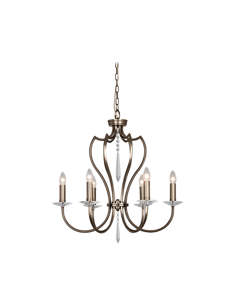 Chandelier chandeliers - Elstead PIMLICO 6x60W E14 PM6 DB Pendant. - product kolory-swiatla.pl 1