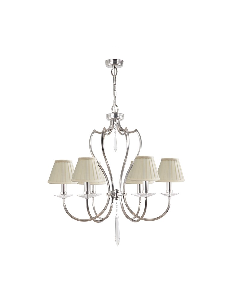 Chandelier chandeliers - Elstead PIMLICO 6x60W E14 PM6 PN Pendant. - product kolory-swiatla.pl 2