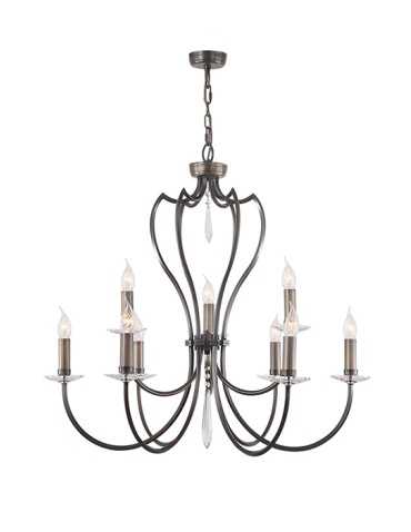 Elstead PIMLICO 9x60W E14 PM9 DB Pendant.