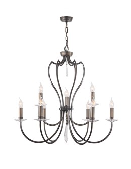 Elstead PIMLICO 9x60W E14 PM9 DB Pendant.