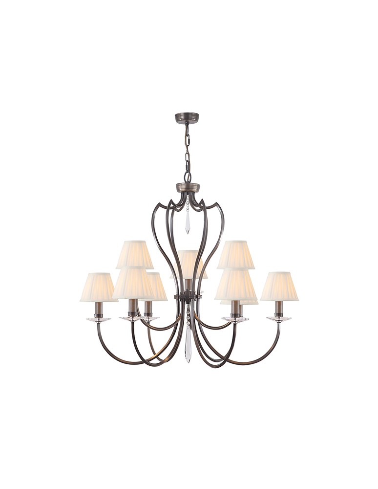 Chandelier chandeliers - Elstead PIMLICO 9x60W E14 PM9 DB Pendant. - product kolory-swiatla.pl 2