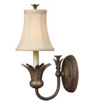 Wall lamps with lampshade - Hinkley PLANTATION 1x60W E14 HK/PLANT1 PZ Wall lamp. - product 1