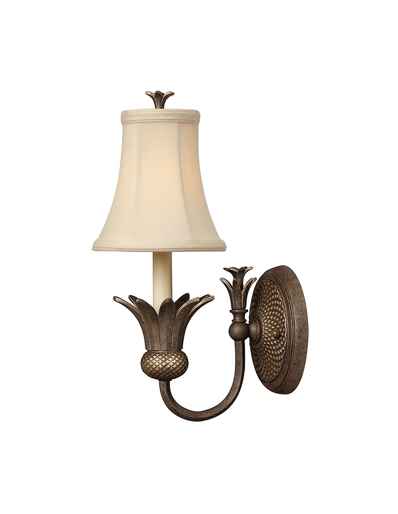 Wall lamps with lampshade - Hinkley PLANTATION 1x60W E14 HK/PLANT1 PZ Wall lamp. - product kolory-swiatla.pl 1