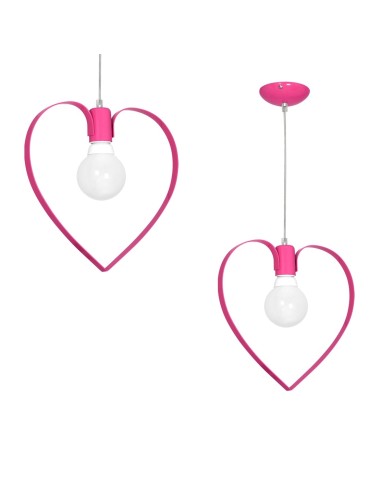 Milagro AMORE DARK PINK 1xE27 pendant lamp MLP9956
