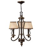 Chandelier with lampshade - Hinkley PLAYMOUTH 3x60W E14 HK/PLYMOUTH3 Pendant. - product 1