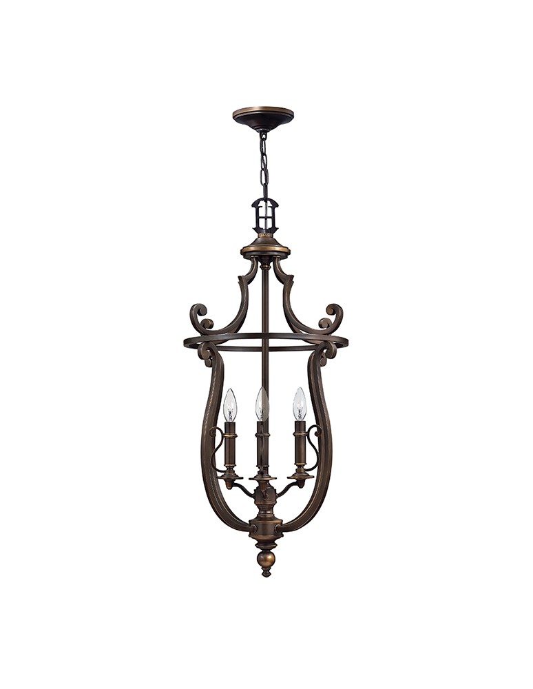 Rustic chandeliers - Hinkley PLAYMOUTH 4x60W E14 HK/PLYMOUTH4/P Pendant. - product kolory-swiatla.pl 1