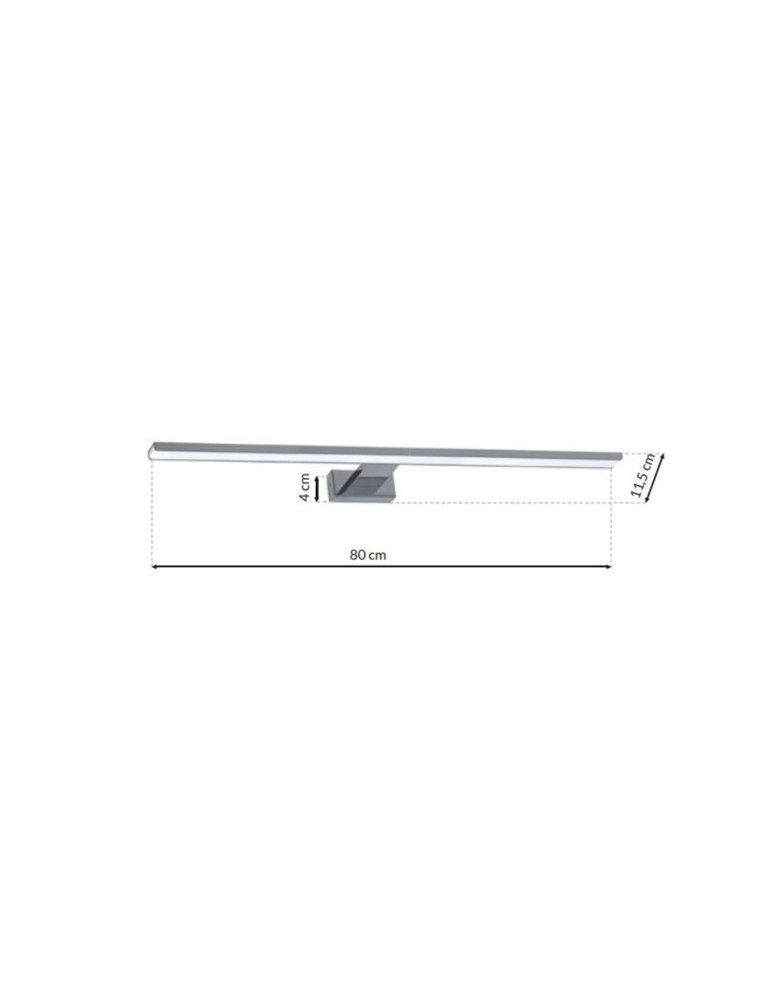 Bathroom wall lamps - Milagro SHINE CHROME 80cm 15W LED wall lamp ML3809 - product kolory-swiatla.pl 7