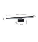 Bathroom wall lamps - Milagro Wall lamp SHINE BLACK 30cm 7W LED ML4378 - product 6