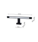 Bathroom wall lamps - Milagro Wall lamp SHINE BLACK 40cm 7W LED ML4379 - product 6
