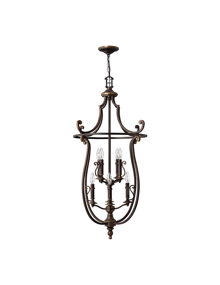 Rustic chandeliers - Hinkley PLAYMOUTH 8x60W E14 HK/PLYMOUTH8/P Pendant. - product kolory-swiatla.pl 1