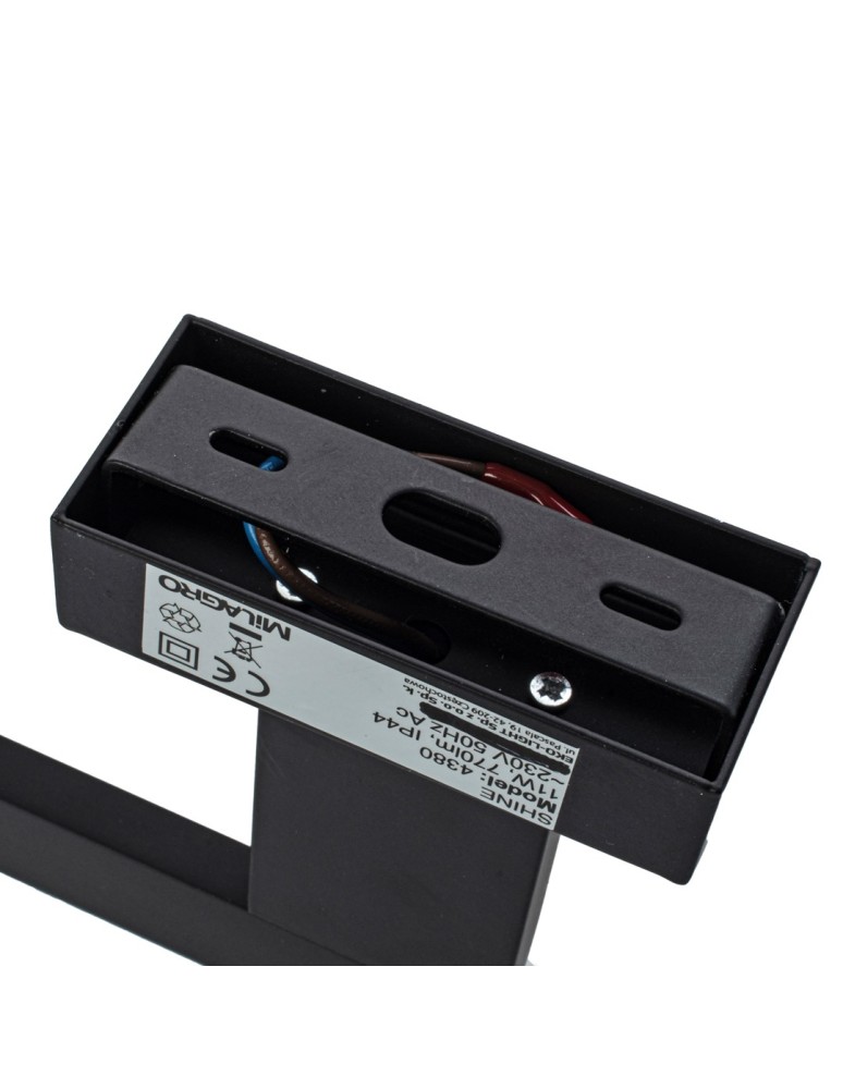 Bathroom wall lamps - Milagro SHINE BLACK 45cm 11W LED wall lamp ML4380 - product kolory-swiatla.pl 3