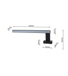 Bathroom wall lamps - Milagro SHINE BLACK 45cm 11W LED wall lamp ML4380 - product 6