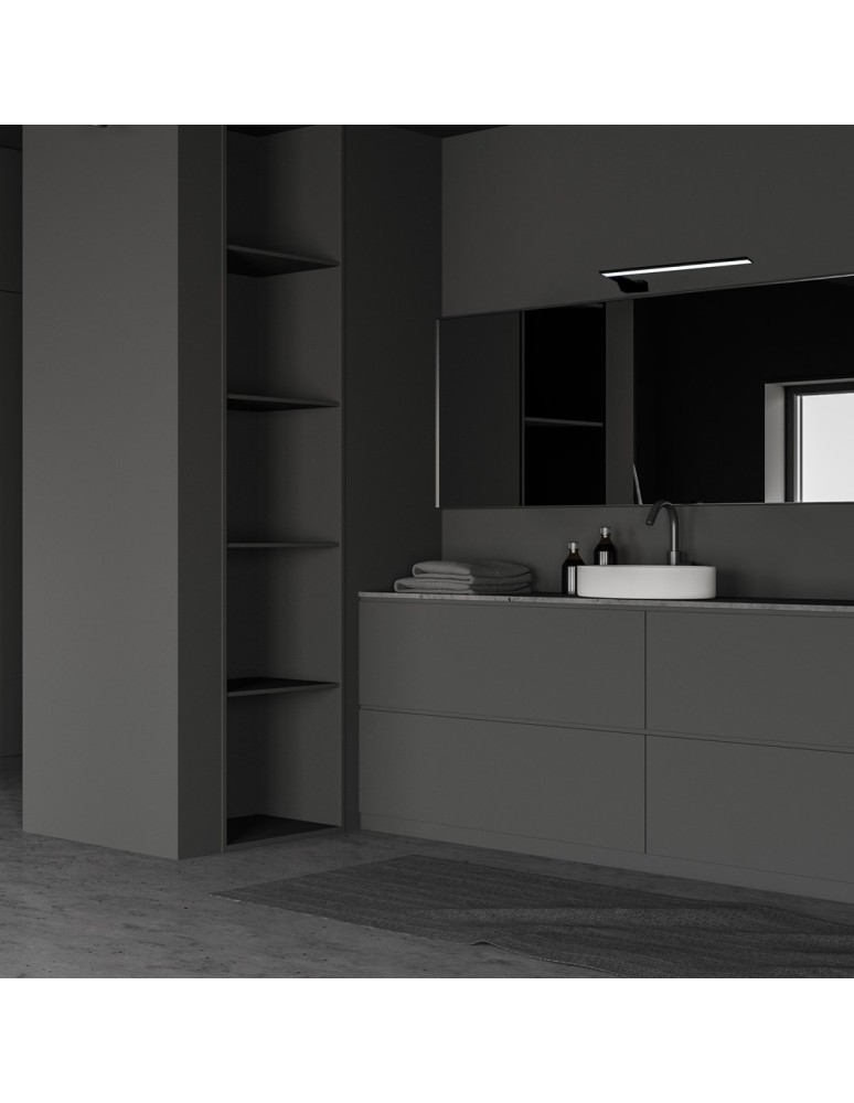 Bathroom wall lamps - Milagro SHINE BLACK 45cm 11W LED wall lamp ML4381 - product kolory-swiatla.pl 6