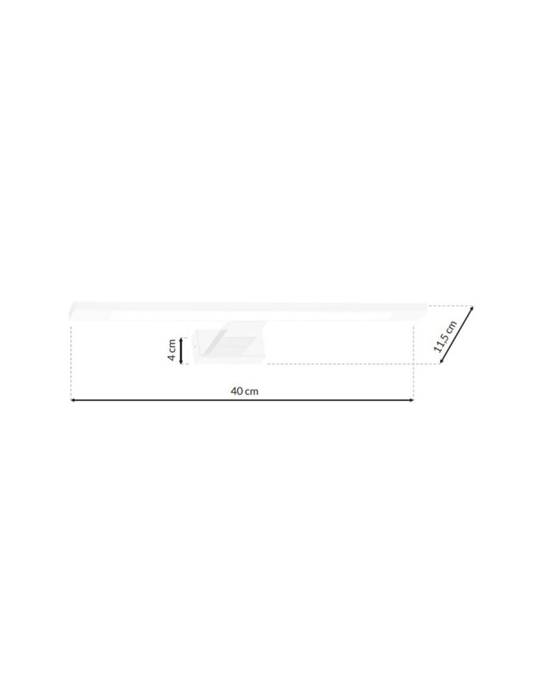 Bathroom wall lamps - Milagro SHINE WHITE 40cm 7W LED wall lamp ML3875 - product kolory-swiatla.pl 7