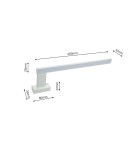 Bathroom wall lamps - Milagro SHINE WHITE 45cm 11W LED wall lamp ML3877 - product 4