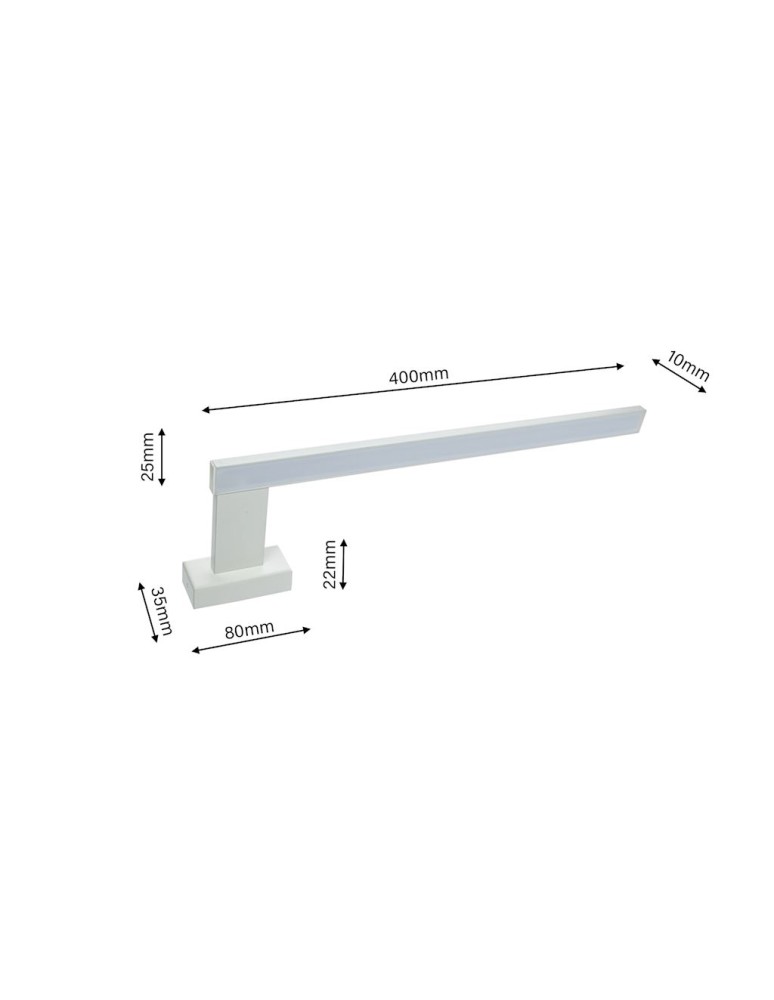Bathroom wall lamps - Milagro SHINE WHITE 45cm 11W LED wall lamp ML3877 - product kolory-swiatla.pl 4