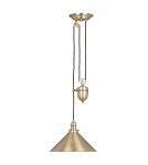 Brass-colored pendant lamps - Elstead PROVENCE 1x100W E27 PV/P AGB Pendant. - product 1