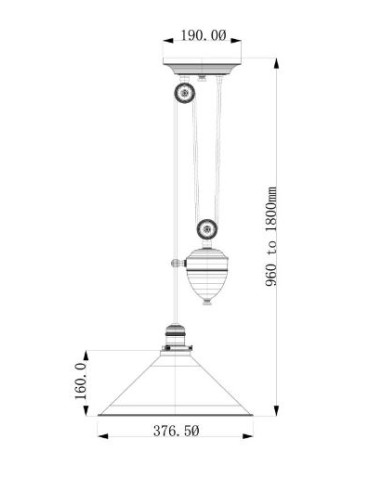 Elstead PROVENCE 1x100W E27 PV/P OB Pendant. - product 2