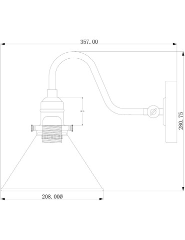 Elstead PROVENCE 1x60W E27 PV1 AB Wall lamp. - product 2