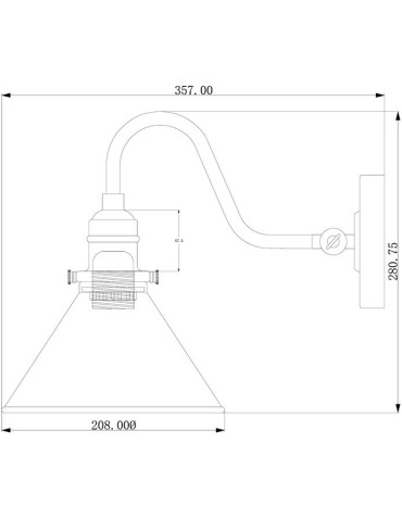 Elstead PROVENCE 1x60W E27 PV1 PN Wall lamp. - product 2