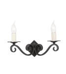 Wall lamps - Elstead Lighting Interior Wall lamp RECTORY 2x60W E14 RY2A BLACK - product 1