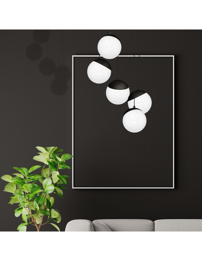Milagro Lampa wisząca SFERA BLACK 5xE14 MLP8869