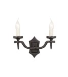 Wall lamps - Elstead Lighting Interior wall lamp RECTORY 2x60W E14 RY2B BLACK - product 1