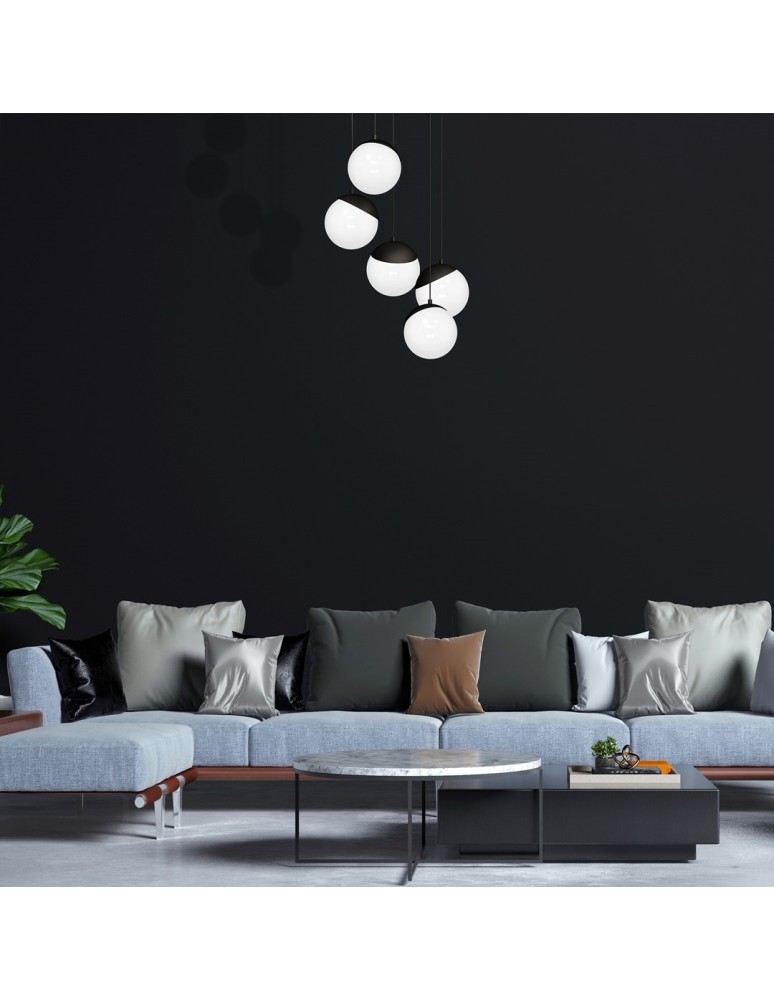 Milagro Lampa wisząca SFERA BLACK 5xE14 MLP8869
