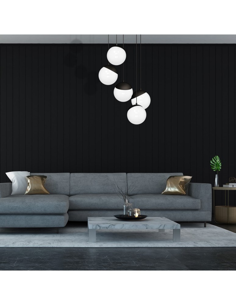 Milagro Lampa wisząca SFERA BLACK 5xE14 MLP8869