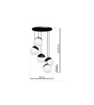 Milagro Lampa wisząca SFERA BLACK 5xE14 MLP8869