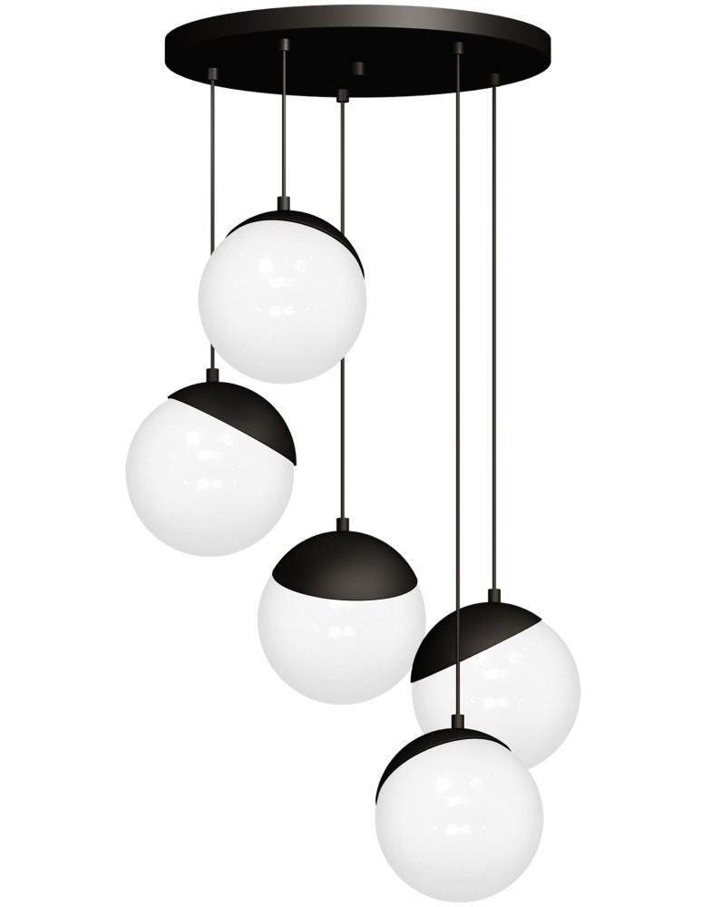 Milagro Lampa wisząca SFERA BLACK 5xE14 MLP8869