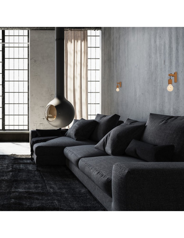 Wall lamps - Milagro Wall lamp JACK 1xE27 Oak MLP4356 - product kolory-swiatla.pl 3