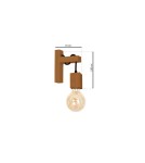 Wall lamps - Milagro Wall lamp JACK 1xE27 Oak MLP4356 - product 7