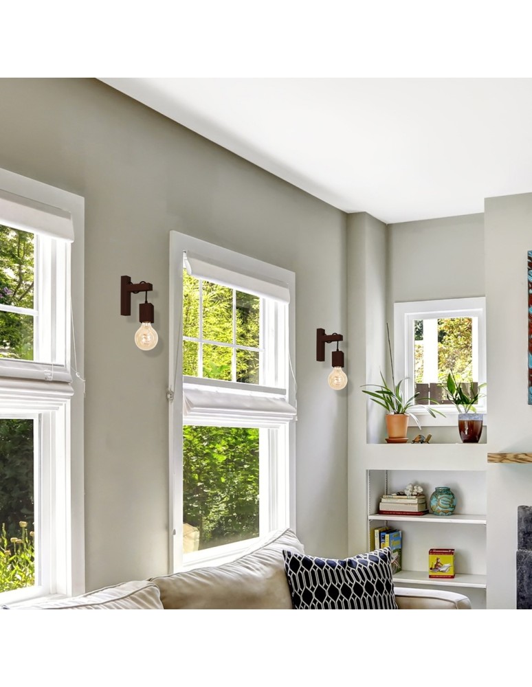 Loft wall lamps - industrial - Milagro Wall lamp JACK 1xE27 Walnut MLP4359 - product kolory-swiatla.pl 3