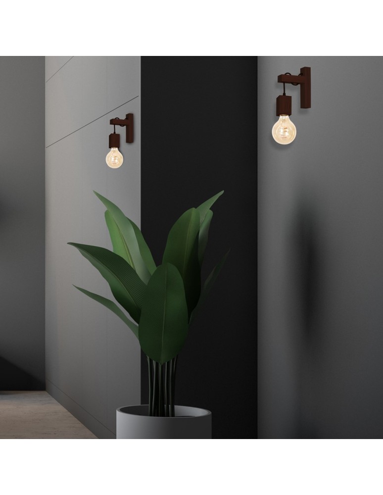 Loft wall lamps - industrial - Milagro Wall lamp JACK 1xE27 Walnut MLP4359 - product kolory-swiatla.pl 5