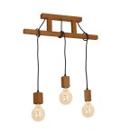 Boho pendant lamps - Milagro JACK 3xE27 Oak Pendant Lamp MLP4357 - product 1