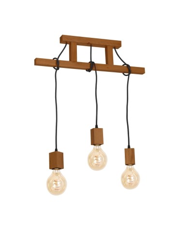 Milagro JACK 3xE27 Oak Pendant Lamp MLP4357