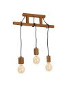Milagro JACK 3xE27 Oak Pendant Lamp MLP4357