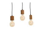 Boho pendant lamps - Milagro JACK 3xE27 Oak Pendant Lamp MLP4357 - product 2