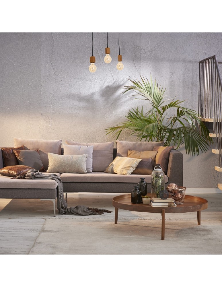 Boho pendant lamps - Milagro JACK 3xE27 Oak Pendant Lamp MLP4357 - product kolory-swiatla.pl 4