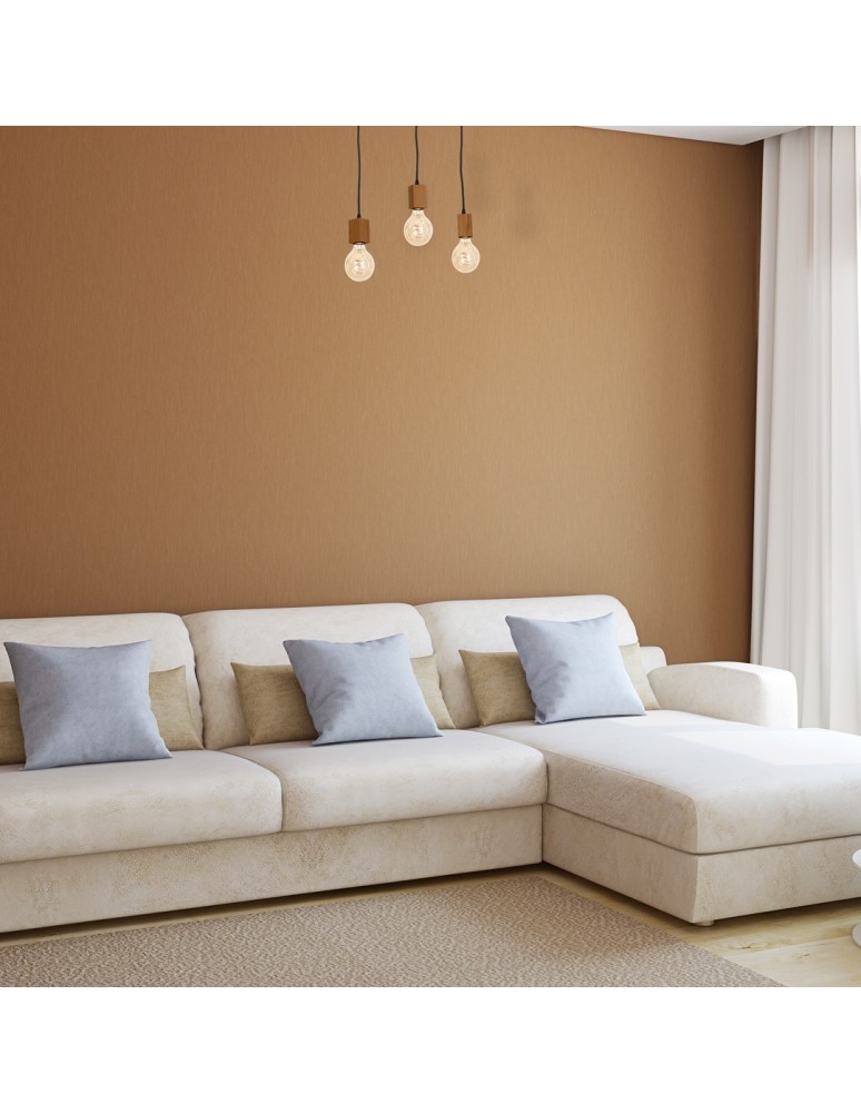 Boho pendant lamps - Milagro JACK 3xE27 Oak Pendant Lamp MLP4357 - product kolory-swiatla.pl 5