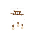 Boho pendant lamps - Milagro JACK 3xE27 Oak Pendant Lamp MLP4357 - product 6