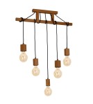 Boho pendant lamps - Milagro JACK 5xE27 Oak Pendant Lamp MLP4358 - product 1