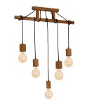 Boho pendant lamps - Milagro JACK 5xE27 Oak Pendant Lamp MLP4358 - product 2