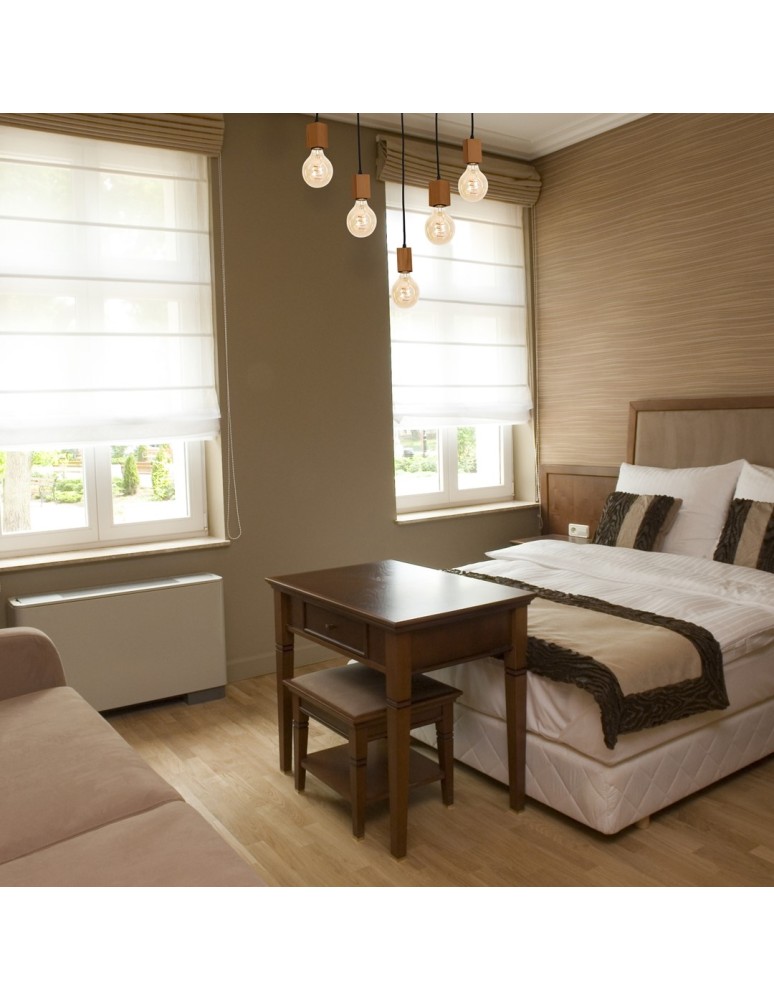 Boho pendant lamps - Milagro JACK 5xE27 Oak Pendant Lamp MLP4358 - product kolory-swiatla.pl 5