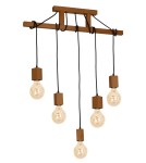 Boho pendant lamps - Milagro JACK 5xE27 Oak Pendant Lamp MLP4358 - product 10