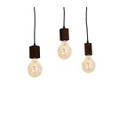 Boho pendant lamps - Milagro JACK 3xE27 Walnut Pendant Lamp MLP4360 - product 3