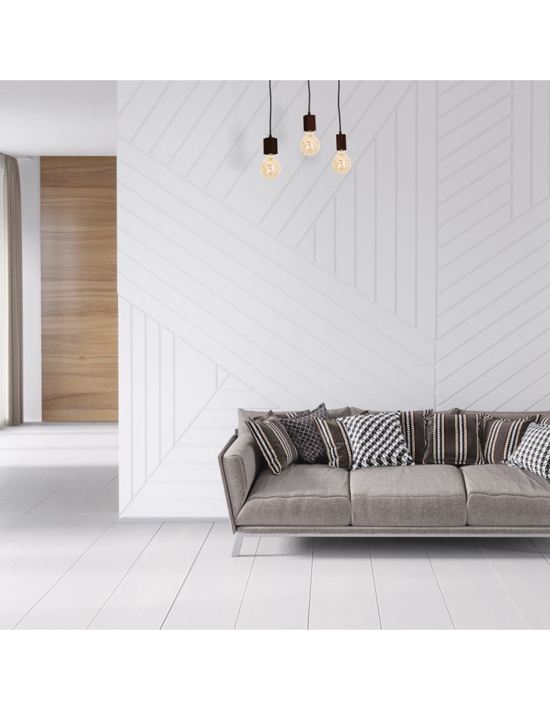 Boho pendant lamps - Milagro JACK 3xE27 Walnut Pendant Lamp MLP4360 - product kolory-swiatla.pl 5